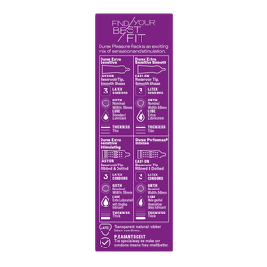 Durex Pleasure Pack Regular 12ct right side of package