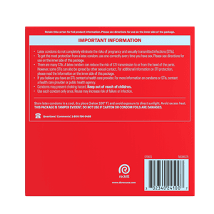 Durex XSensitive Thin Regular 24ct rear side of package