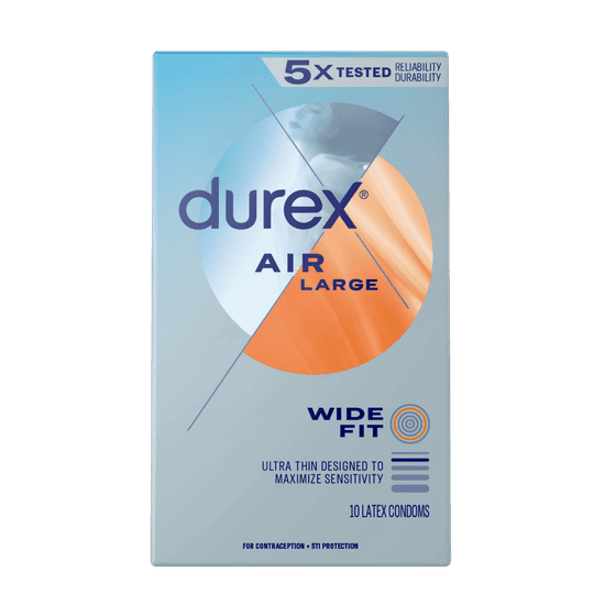 Durex Air Wide Fit 10 Latex condoms pack