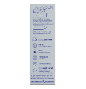 Durex Air Large Wide Fit pack left side