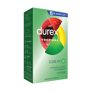 Durex Tropical Close 12ct right faced package