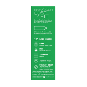 Durex Tropical Close 12ct right side of package