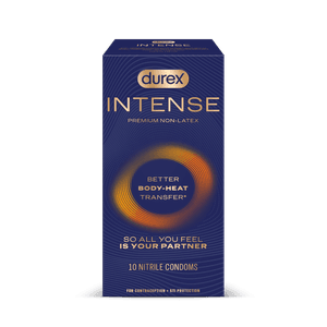 Durex intense premium non-latex 10 nitrile condoms pack