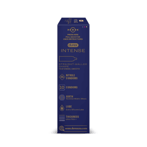 Durex intense premium left side of pack